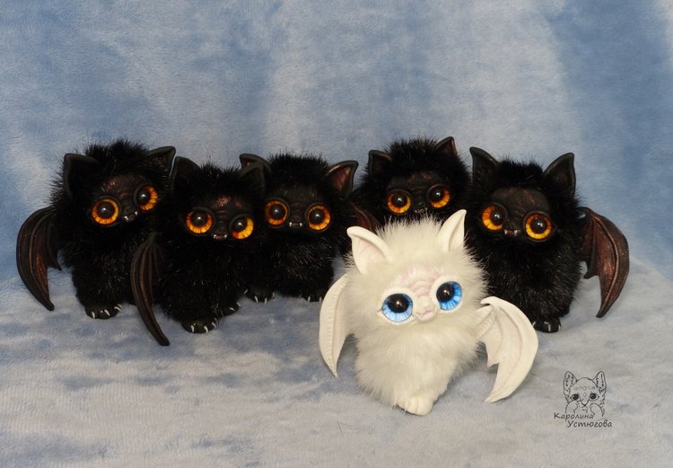 Большая семья летучих мышек