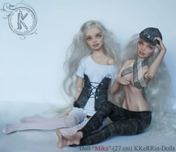 Шарнирная авторская кукла "Мика" (27см, сменные глазки, ПУ), от KKeRRin-Dolls (фото 3)