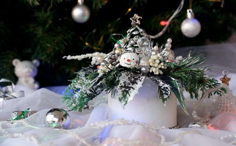 Букетик снеговиков — Авторские игрушки из разных материалов: синельная проволока (фото 4)