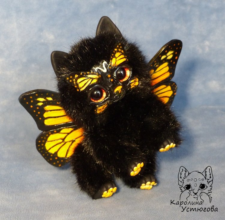 Бабочковая кошка Папилиофелис - Монарх и ее котенок (фото 2)