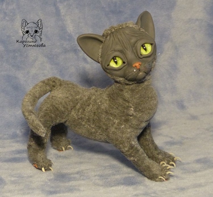 Сфинкс — Игрушки в смешанной технике (мех и глина): Арт (фото 2)