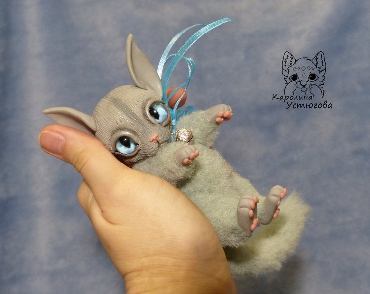 Кот Эльф-Защитник, Лео — Игрушки в смешанной технике (мех и глина): Арт (фото 7)