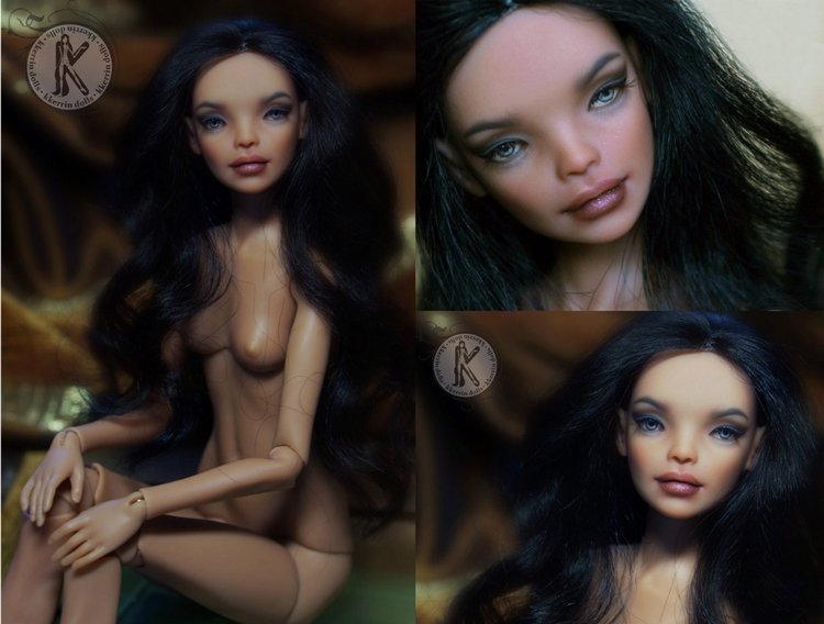 Шарнирная авторская кукла "Мика" (27см, сменные глазки, ПУ), от KKeRRin-Dolls