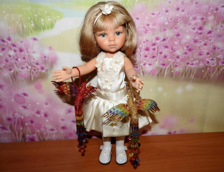 Колибри из бисера — Вышивка крестиком