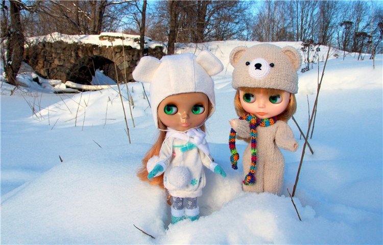 Зимняя прогулка Сони. Уникальная кукла от Сильвии Наттерер