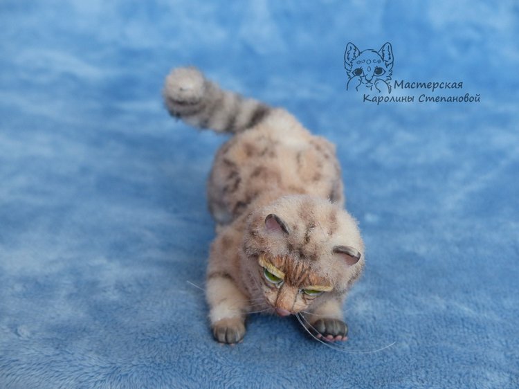 Бенгальская кошка, миниатюра 10 см