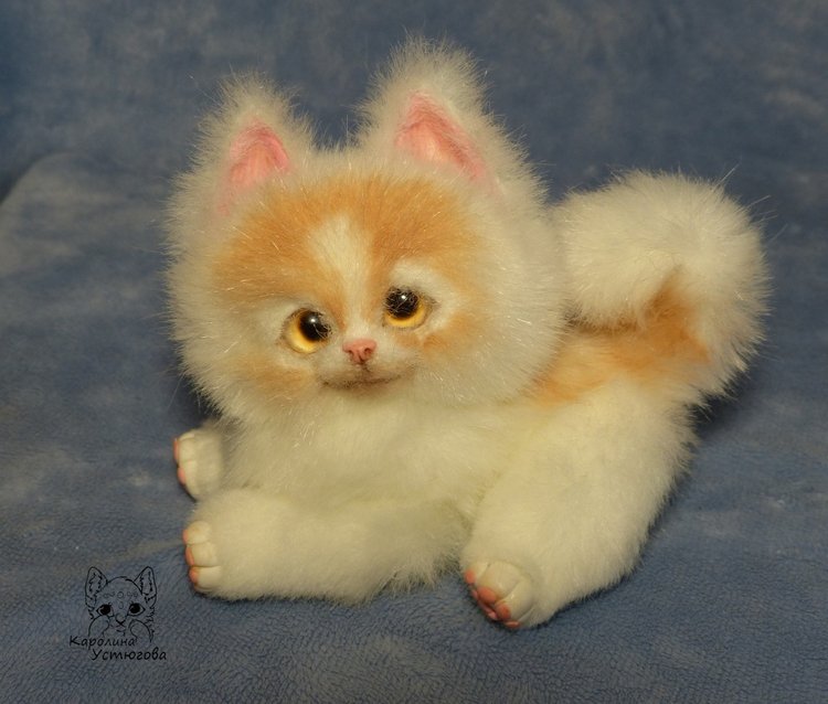 Щеночек Джейн. Хаски — Игрушки в смешанной технике (мех и глина): Арт (фото 8)