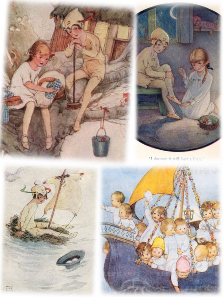 Beatrice Perini. Авторские работы ООАК из глины "терракота" - Mabel Lucie Attwell, часть 2