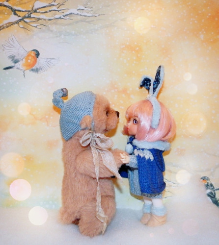 Наши зимние зарисовки, часть 2. Малышки-зайчишки (фото 5)