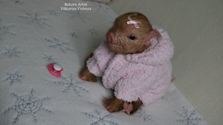 Поросенок Мила... куколка реборн Виктории Вишни (фото 2)