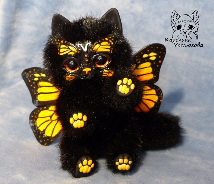 Бабочковая кошка Папилиофелис - Монарх и ее котенок (фото 4)