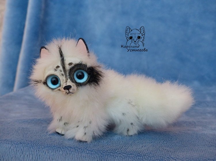 Далматиновые лисички — Игрушки в смешанной технике (мех и глина): Арт (фото 9)