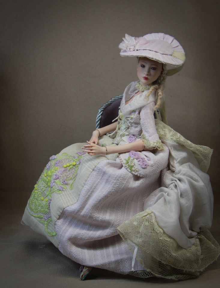 Маркиза М. Фарфоровая шарнирная кукла (фото 2)
