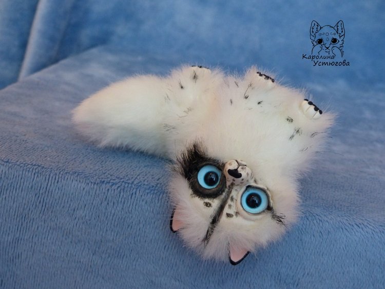 Далматиновые лисички — Игрушки в смешанной технике (мех и глина): Арт (фото 10)