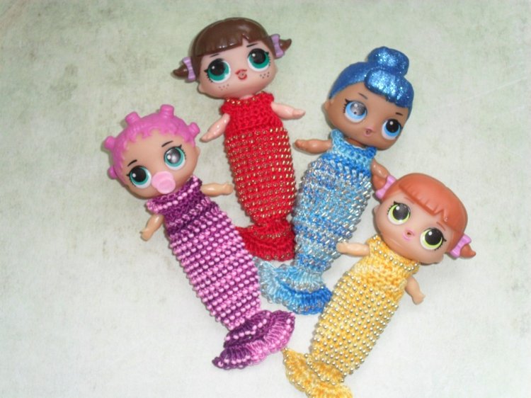 Платье-кокон хвост русалки для ЛОЛ (фото 4)