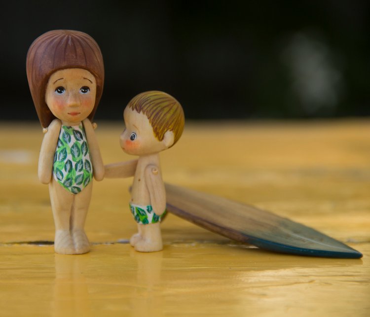 Деревянные малыши, девочка лисичка, сестрички земляничка с клубничкой