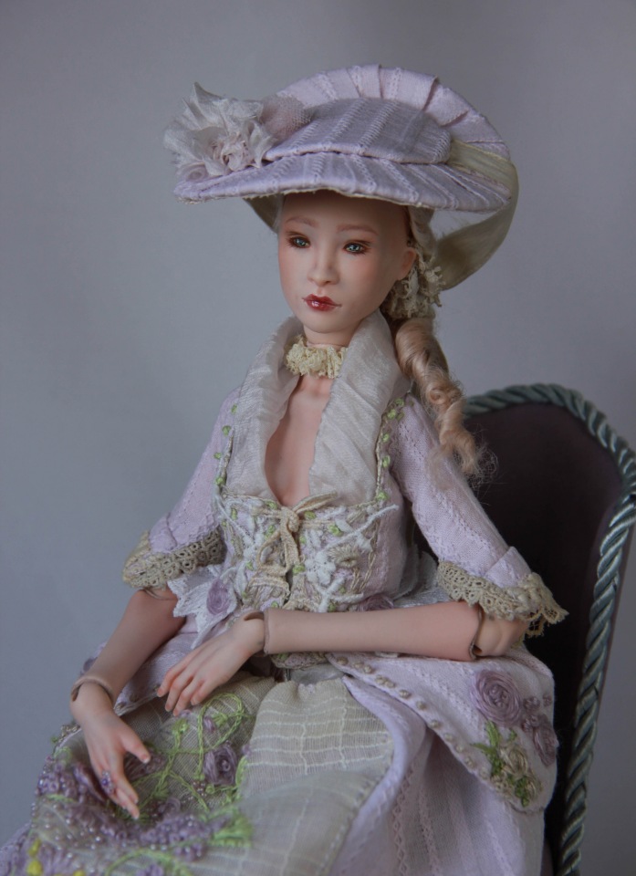 Маркиза М. Фарфоровая шарнирная кукла (фото 9)