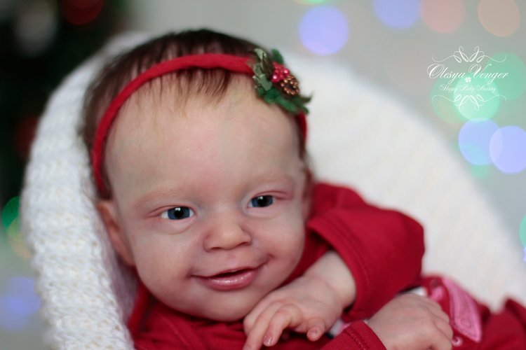 Моё новогоднее солнышко. Малышка из молда Санни. Кукла реборн Олеси Венгер