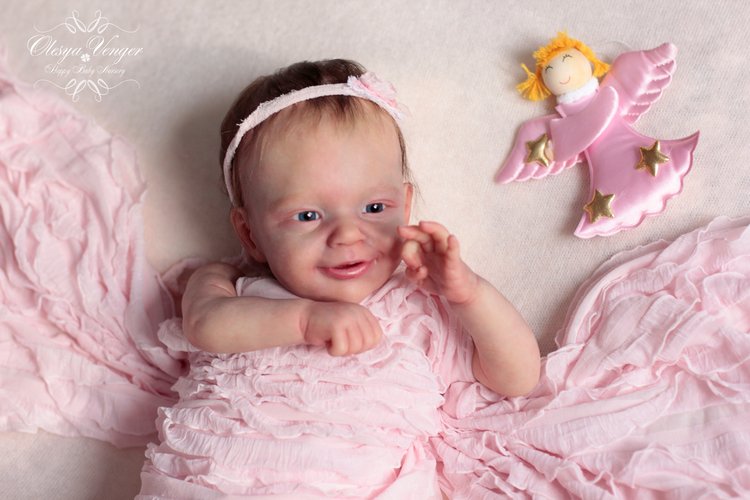 Моё новогоднее солнышко. Малышка из молда Санни. Кукла реборн Олеси Венгер (фото 9)