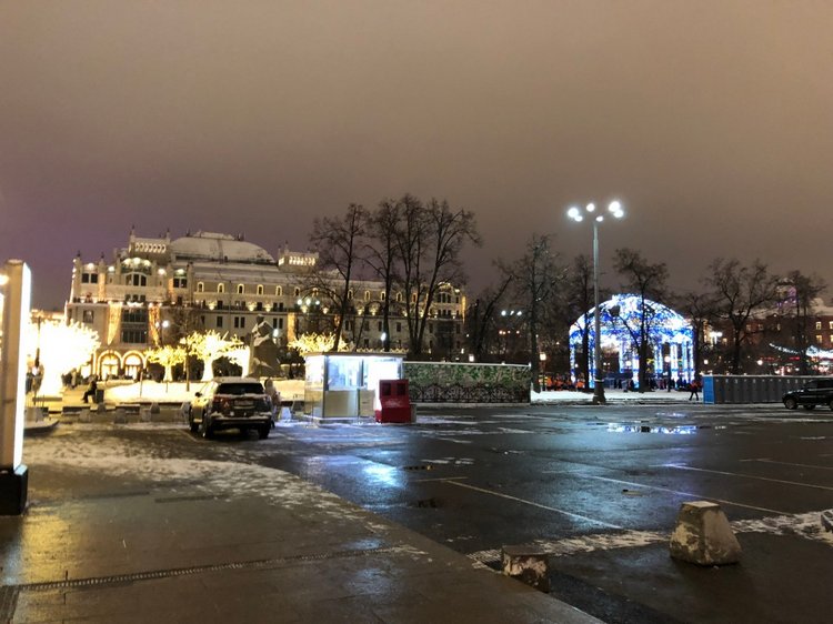 Москва предновогодняя... выставка новогодних елок в ГУМе - очень красиво