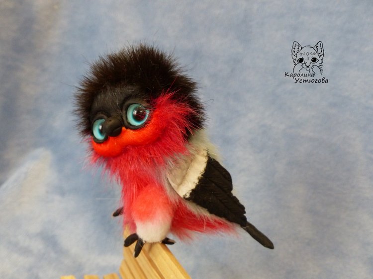 Снегири — Игрушки в смешанной технике (мех и глина): Арт (фото 7)