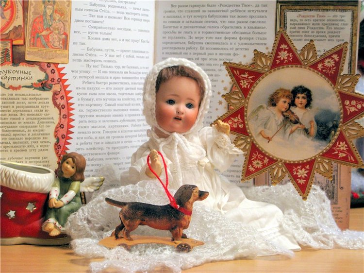 Приближается Рождество — Антикварные куклы Heubach Koppelsdorf (Хойбах): молд 300 (фото 2)