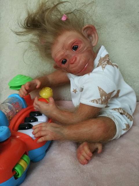 Бонька-обезьянка реборн Рязановой Елены (фото 3)