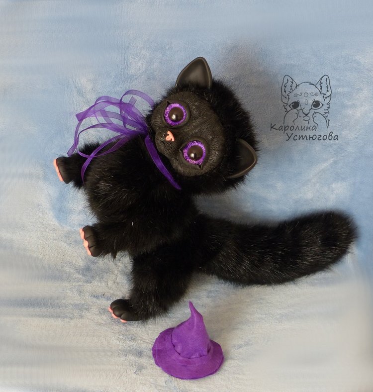 Ведьмин кот, история — Игрушки в смешанной технике (мех и глина): Арт