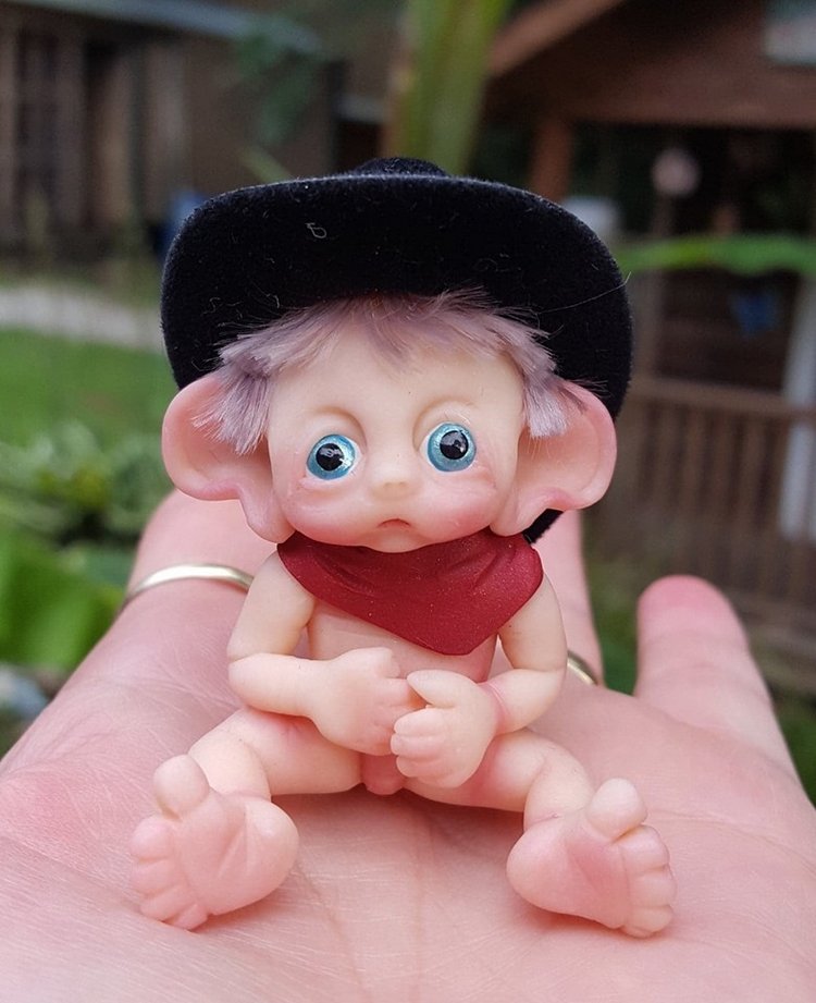 Авторские малыши из полимерной глины: Gail's Fantasy Baby Miniatures