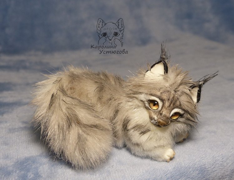 Мейн-ку́н, миниатюра. Серебристый окрас