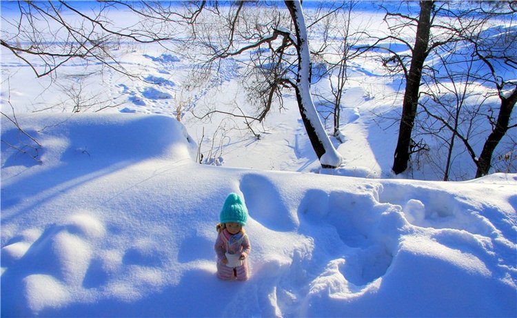 Зимняя прогулка Сони. Уникальная кукла от Сильвии Наттерер
