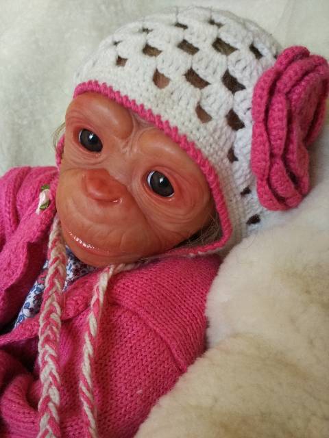 Бонька-обезьянка реборн Рязановой Елены