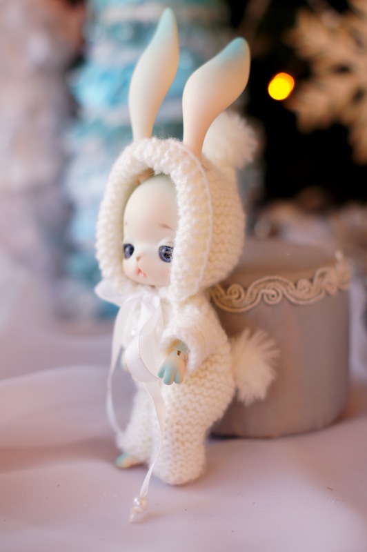 Зайка беленький под елочкой сидел... Dollzone Rabbit Senna (фото 6)