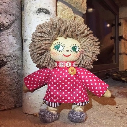 Домовёнок Кузька — Текстильные игрушки и примитивы: кофейные (фото 5)