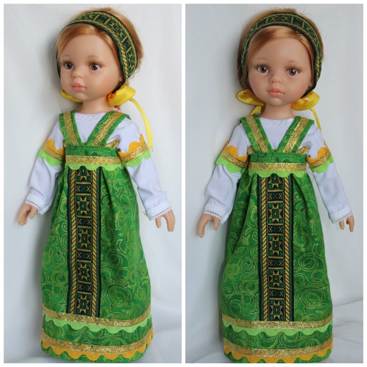 Русский народный костюм на куклу