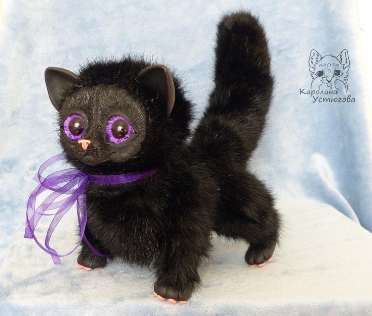 Ведьмин кот, история — Игрушки в смешанной технике (мех и глина): Арт (фото 6)