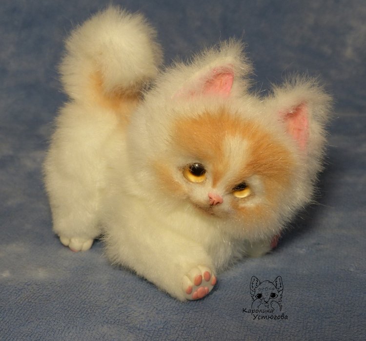 Щеночек Джейн. Хаски — Игрушки в смешанной технике (мех и глина): Арт (фото 7)