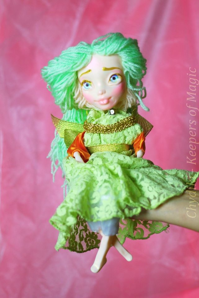 Chydiki - Fairy OOAK Art dolls, artist collectible fantasy clay toys - 6