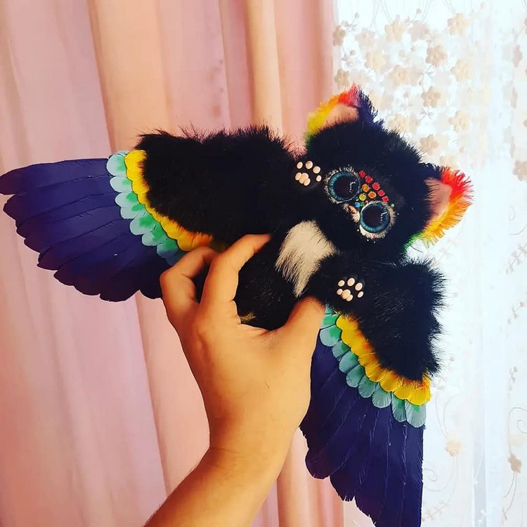 Радужный кот всем счастье на крыльях принесет! Доброе послание внутри (фото 8)