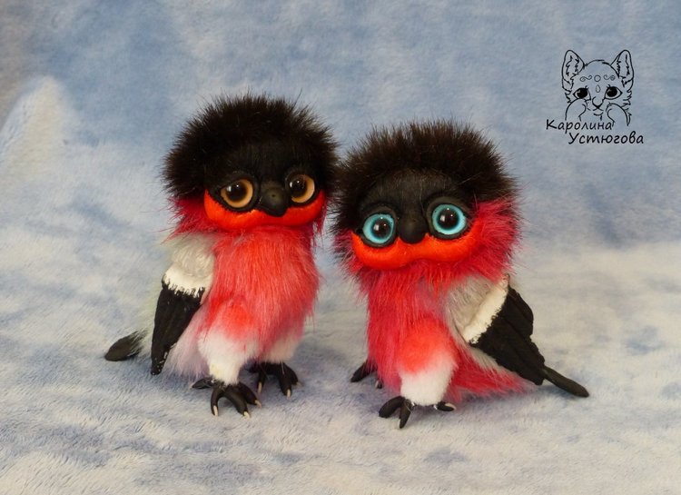 Снегири — Игрушки в смешанной технике (мех и глина): Арт (фото 4)