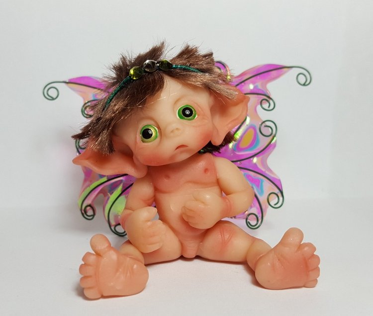 Авторские малыши из полимерной глины: Gail's Fantasy Baby Miniatures
