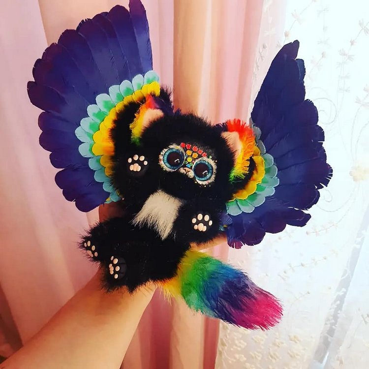 Радужный кот всем счастье на крыльях принесет! Доброе послание внутри (фото 5)