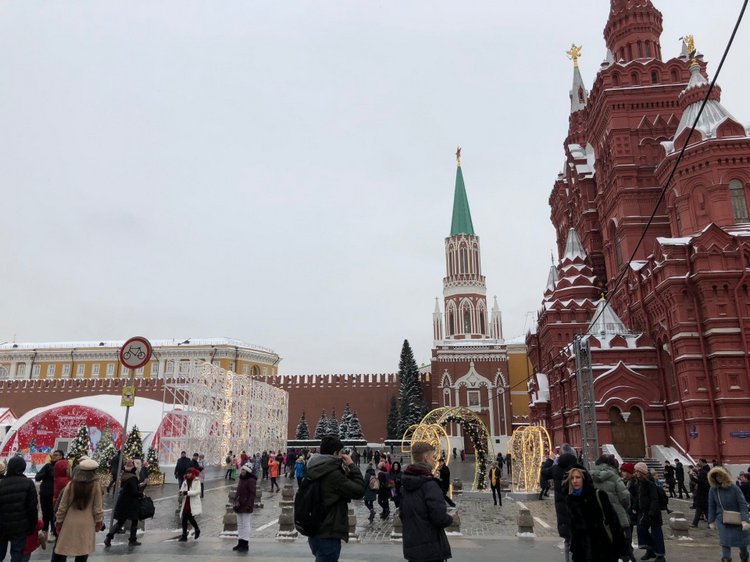 Москва предновогодняя... выставка новогодних елок в ГУМе - очень красиво (фото 5)