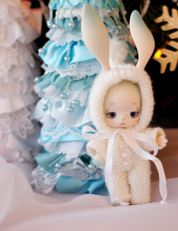 Зайка беленький под елочкой сидел... Dollzone Rabbit Senna (фото 2)