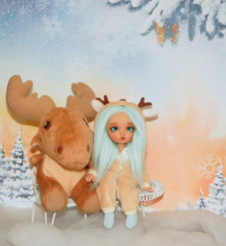 Зимние зарисовки - стеснительный Оленёнок (фото 10)