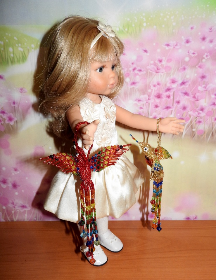 Колибри из бисера — Вышивка крестиком