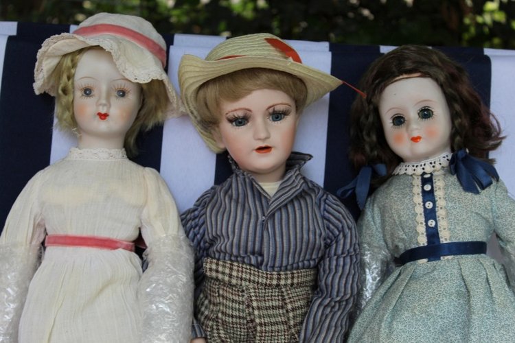 Большая коллекция Винтажных реплик с антикварных кукол