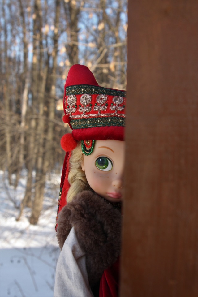 Русский народный костюм с кичкой для кукол Дисней Аниматорс (фото 9)