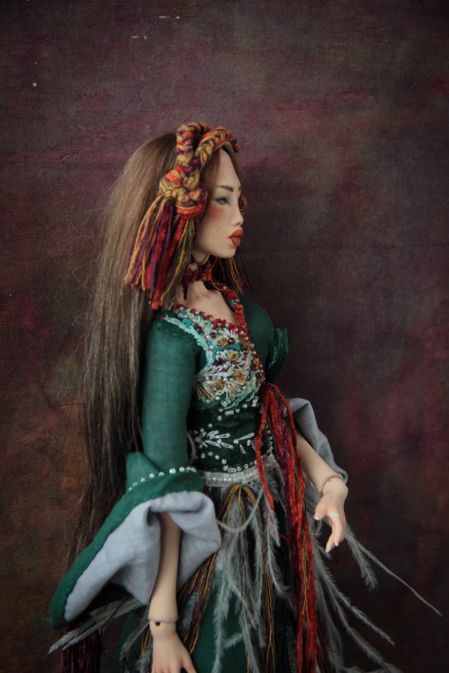 Инди. Волшебная лиса. Фарфоровая шарнирная кукла