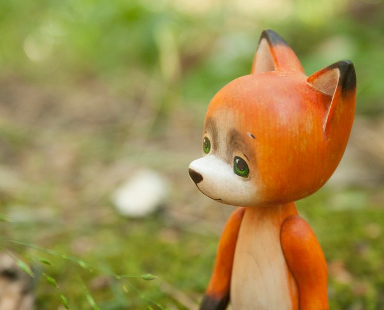 Лисенок и дверь в лето — Авторские игрушки из дерева: резьба